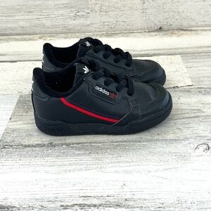 adidas Baby G28217 Continental 80 Slip On Black Red Stripe Sneakers Size 6